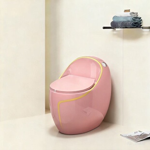 个性创意金边虹吸式节水坐便器卫生间小户型普通马桶家用座便器