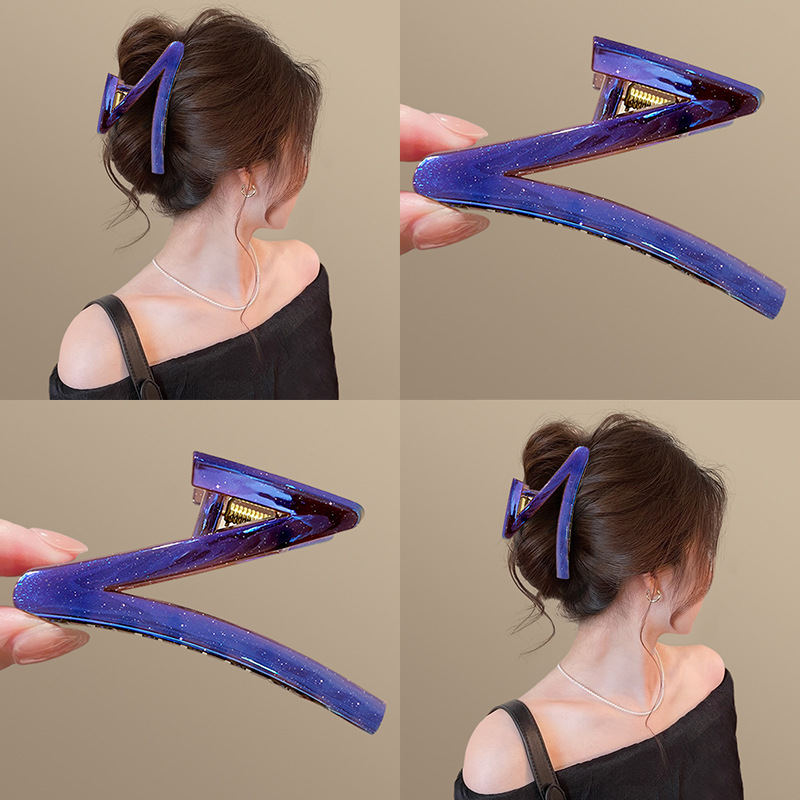 流光瑛紫超仙Z字形抓夾后腦勺夾