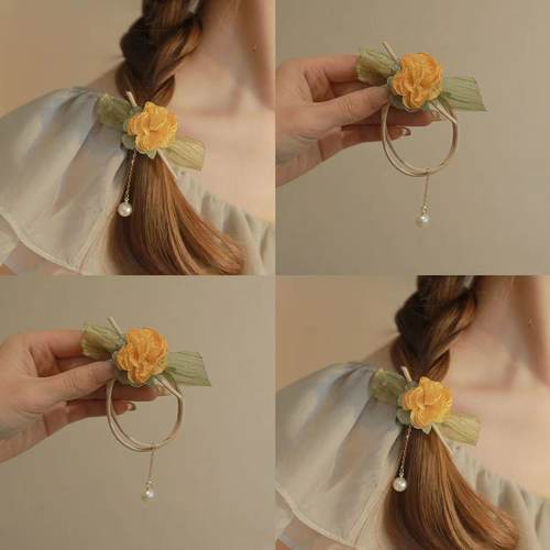 高端花朵发圈扎头发发绳