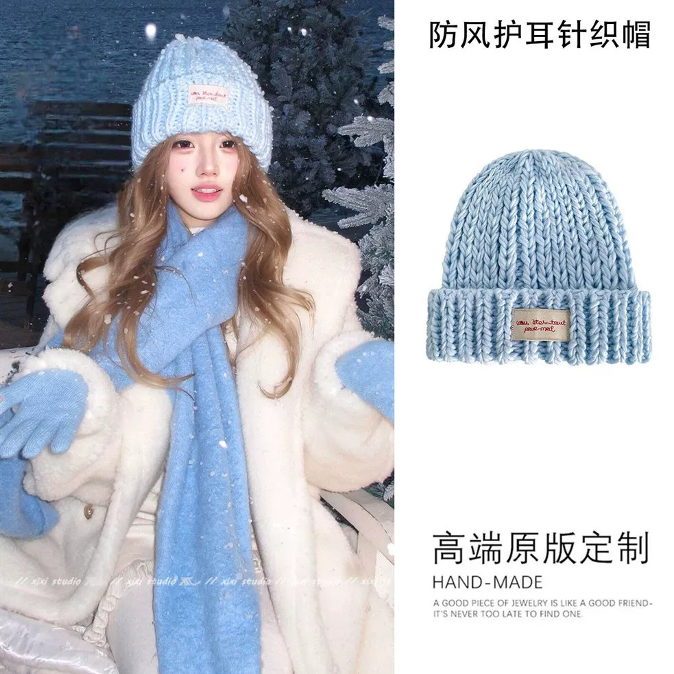 冬日雪景拍照氛围感帽子
