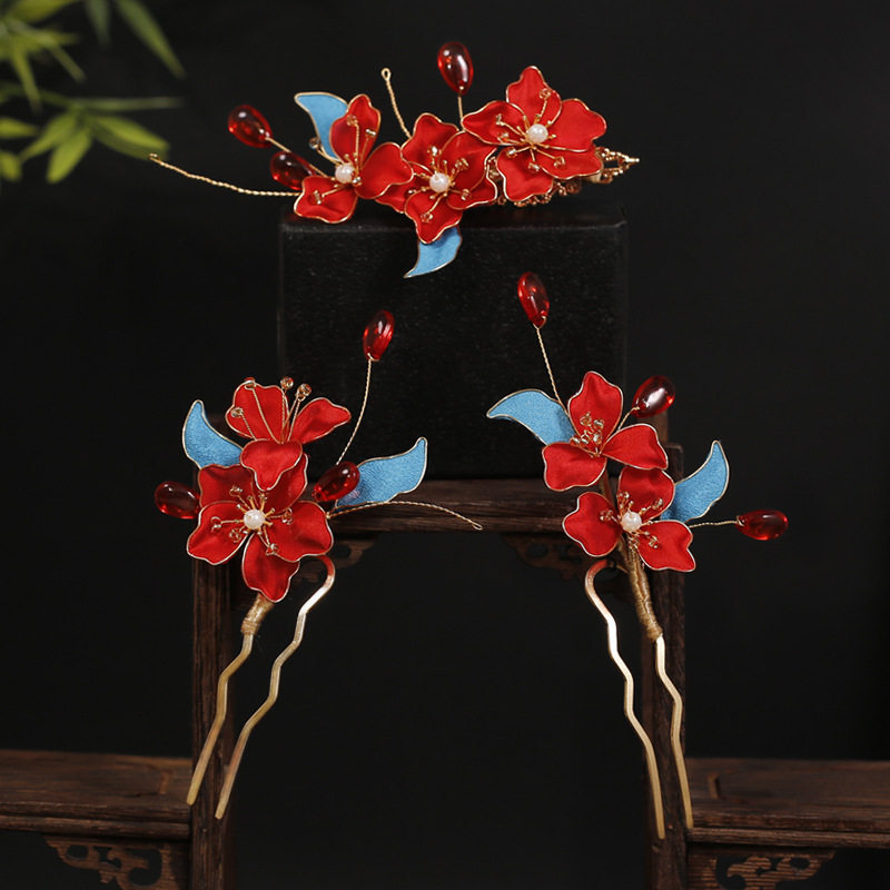 新中式工艺新款古风汉服头饰发簪女红色新娘发饰旗袍发叉簪花拎环,服饰配件/皮带/帽子/围巾,拎环,淘宝优惠券,粉丝福利购,淘宝优惠卷