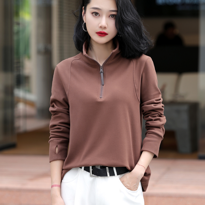 立领套头长袖厚妈妈装梵扶捷