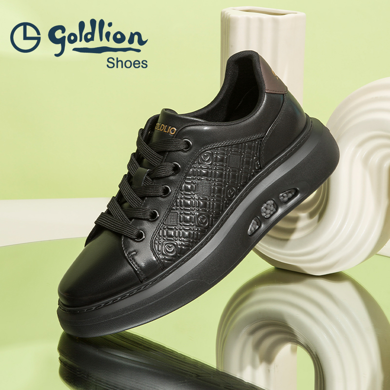 金利来春秋男士休闲板鞋增高厚底