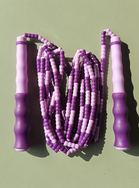 包硅胶防滑葫芦柄软珠节不绕绳不卷绳初学入门成人儿童竹节跳绳