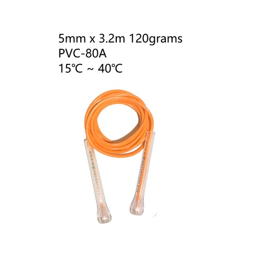 不晚家ST蒜头柄5mm常温PVC跳绳加长柄间3.2米中温80A基础训练跳绳