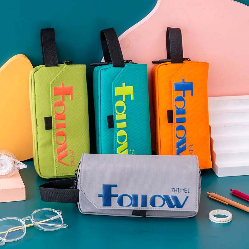简约大容量纯色笔袋女中学生男孩子初中生ins日系铅笔袋网红帆布文具袋高中生大学生文具盒小学生笔盒加长版,文具电教/文化用品/商务用品,笔袋,淘宝优惠券,粉丝福利购,淘宝优惠卷
