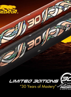 PREDATOR美洲豹30周年限量款台球杆黑科技八球美式九球杆大头杆