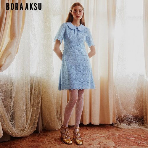 BORAAKSUA字显瘦蕾丝连衣裙