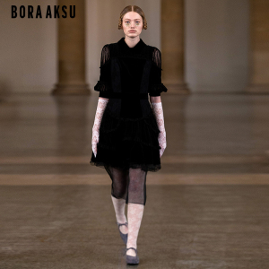 伦敦时装周同款BORAAKSU小众设计优雅蕾丝礼服连衣裙B1BFW67010