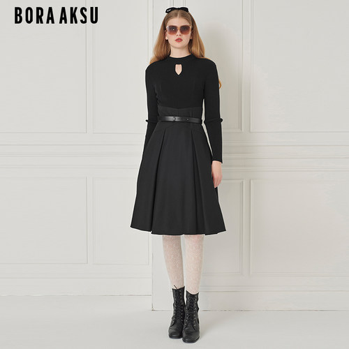 BORAAKSU针织拼接连衣裙