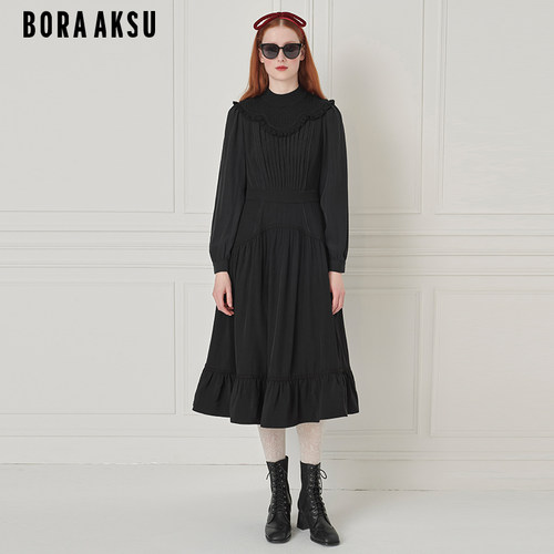 BORAAKSU针梭配连衣裙小黑裙