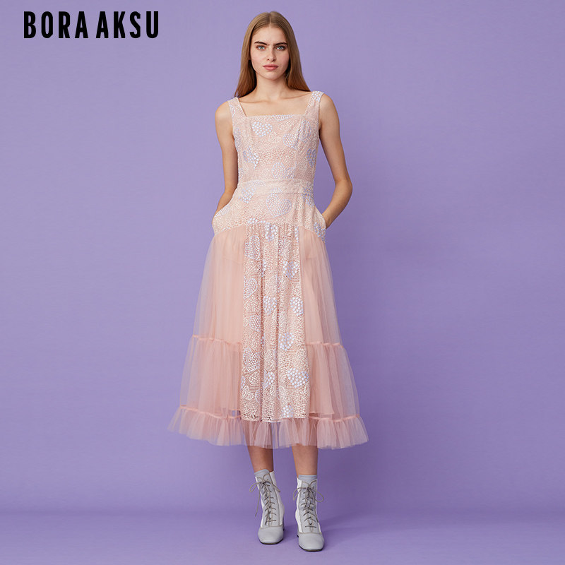 boraaksu2021春季新款刺绣蕾丝