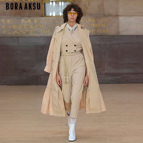 BORAAKSU奶茶色气质西装版连体裤