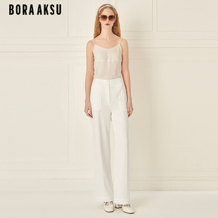 B1EBW51010 阔腿裤 BORAAKSU2024早春新品 三醋酸精致裁剪职场西装