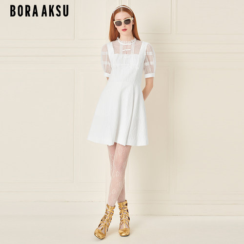 BORAAKSU肌理伞摆连衣