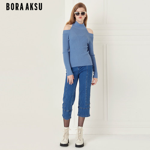 BORAAKSU露背半高领羊毛套头衫