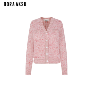 BORAAKSU2024早秋新品 B1EGW08330 马海毛混纺花纱垂感针织开衫