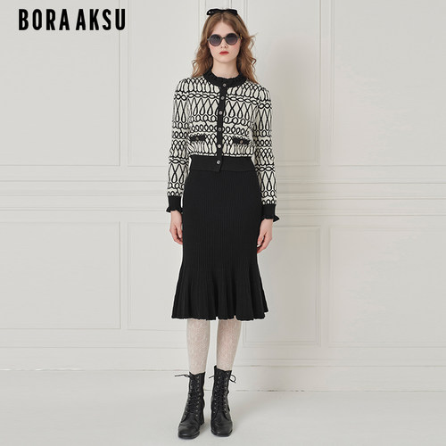 BORAAKSU针织一步裙半身裙