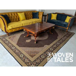 WOVENTALES天织中东进口手工羊毛加丝波斯Tabriz地毯客厅296x200
