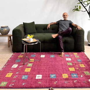 WOVENTALES天织中东进口手工羊毛Shiraz现代民族地毯193x143