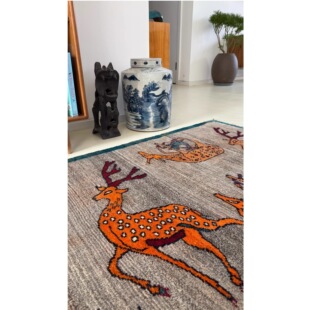 WOVENTALES天织中东进口手工羊毛波斯1960年Qashqai地毯153x105