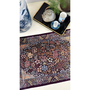 WOVENTALES天织中东进口手工真丝波斯Qum地毯90x60