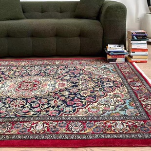 WOVENTALES天织中东进口手工羊毛波斯Qum地毯220x140