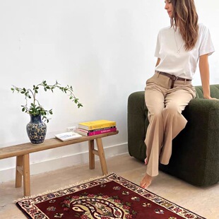 WOVENTALES天织中东进口手工羊毛Qashqai波斯地毯146x80cm