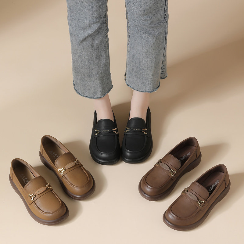 软皮软底妈妈鞋单鞋平底舒适不累脚中老年皮鞋防滑女鞋2025春秋款,女鞋,浅口单鞋,淘宝优惠券,粉丝福利购,淘宝优惠卷