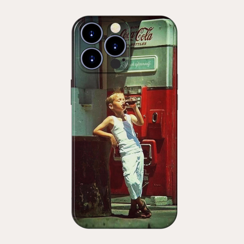可乐男孩手机壳小众全包图案