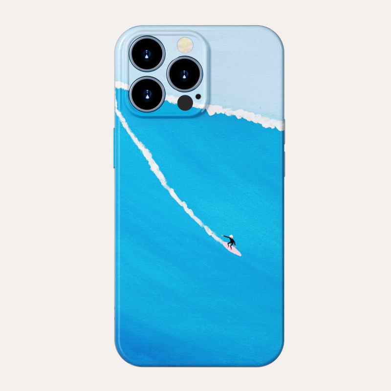 海洋冲浪手机壳小众全包图案