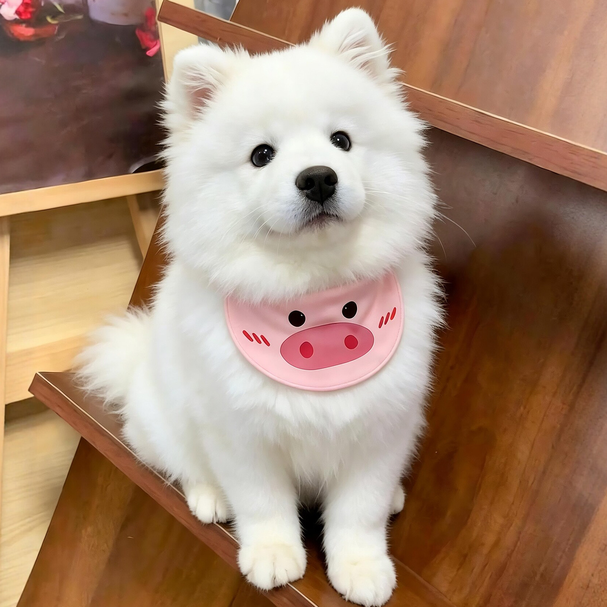 狗狗口水巾可爱卡通围嘴围巾大狗