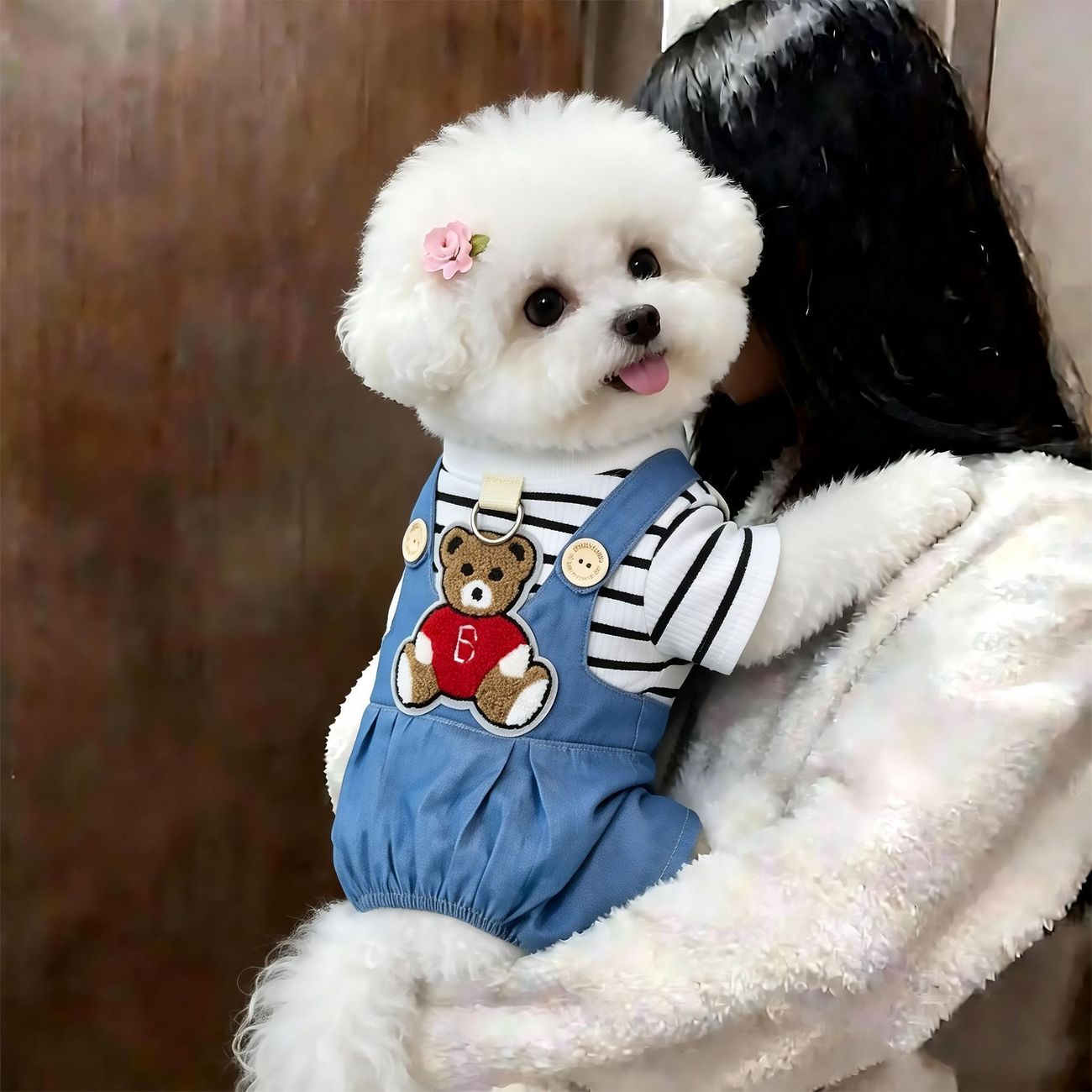 小狗衣服春秋薄款四脚衣可爱小熊