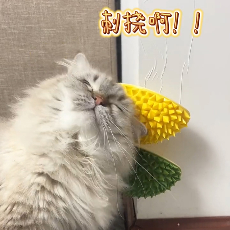榴莲蹭痒梳去浮毛猫抓板自嗨神器