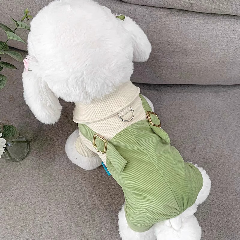 狗狗衣服可牵引四脚衣背带裤