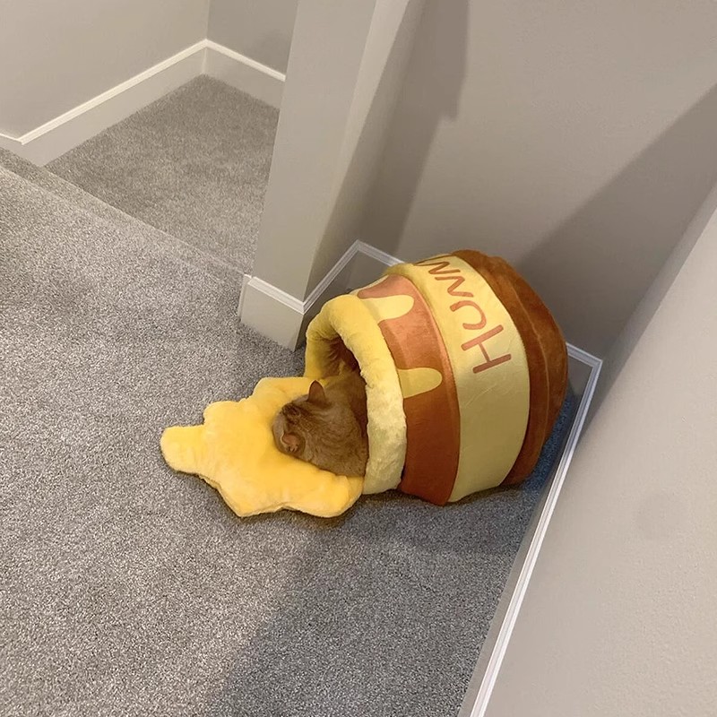 猫窝冬天保暖蜂蜜罐封闭式