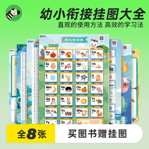 斑马世界幼小衔接图拼音汉字挂图
