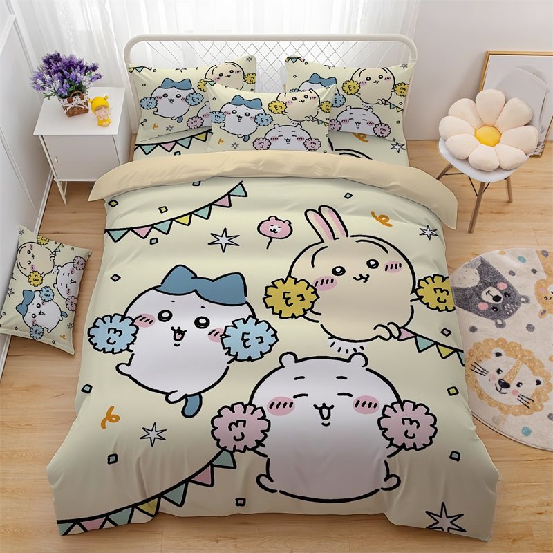 可爱卡通儿童吉伊卡哇床单三件套1.2m床乌萨奇四件套被套床笠被单,床上用品,床品套件/四件套/多件套,淘宝优惠券,粉丝福利购,淘宝优惠卷