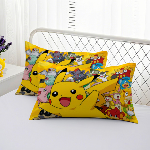 可爱卡通皮卡丘儿童枕套单个枕头套枕芯套30x50枕皮枕袋抱枕套子