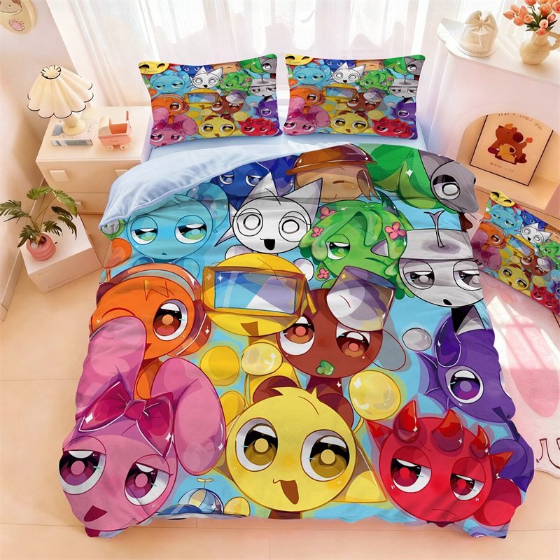 儿童卡通节奏盒子冬季保暖水晶绒四件套1.5m床加厚被套被单三件套,床上用品,床品套件/四件套/多件套,淘宝优惠券,粉丝福利购,淘宝优惠卷