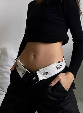 正品Dickies休闲裤小码874辣妹腰外翻经典直筒工装裤长裤夏秋男女