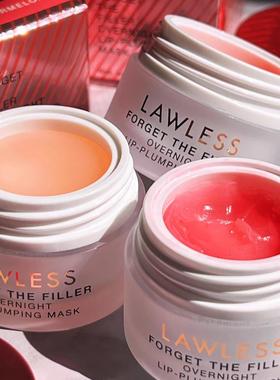 lawless唇膜夜间修复Forget The Filler有色滋润唇霜抚平唇纹保湿