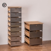 制吉家居 多层柜床头柜木金属设计 新品 拾迁抽屉柜