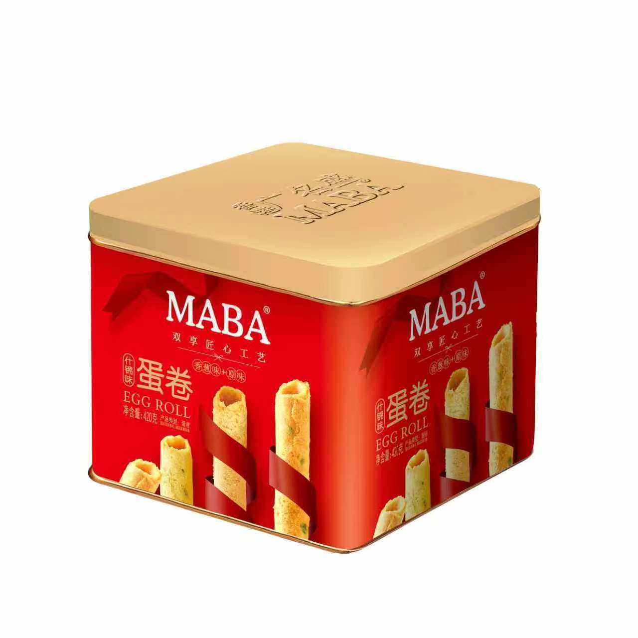 香港maba360g黄油鸡蛋卷港式铁罐礼盒零食饼干中秋节送礼品
