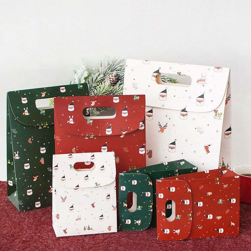 christmas gift candy box, portable flip gift box bag2021