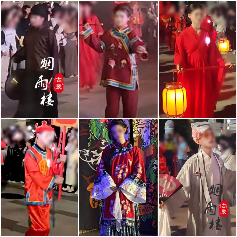 乐园景区狐妖娶妻万圣节中式恐怖清汉婚嫁氛围cosplay鬼怪演出服