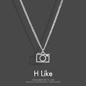 相机项链吊坠嘻哈配饰潮酷街头男女简约设计宝石学生情侣个性 卫衣