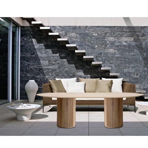 北欧纯实木个性餐桌椭圆形餐厅饭桌简约长条桌书桌现代原木工作台