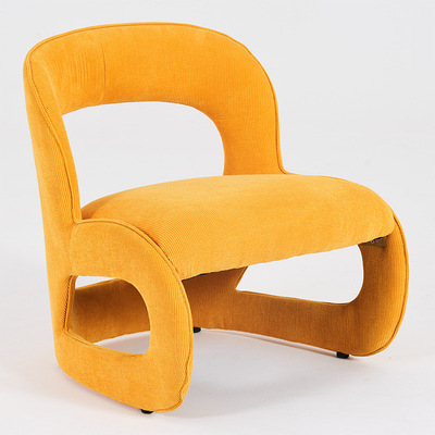 意式轻奢布艺Single sofa chair简约创意单椅家用客厅卧室沙发椅