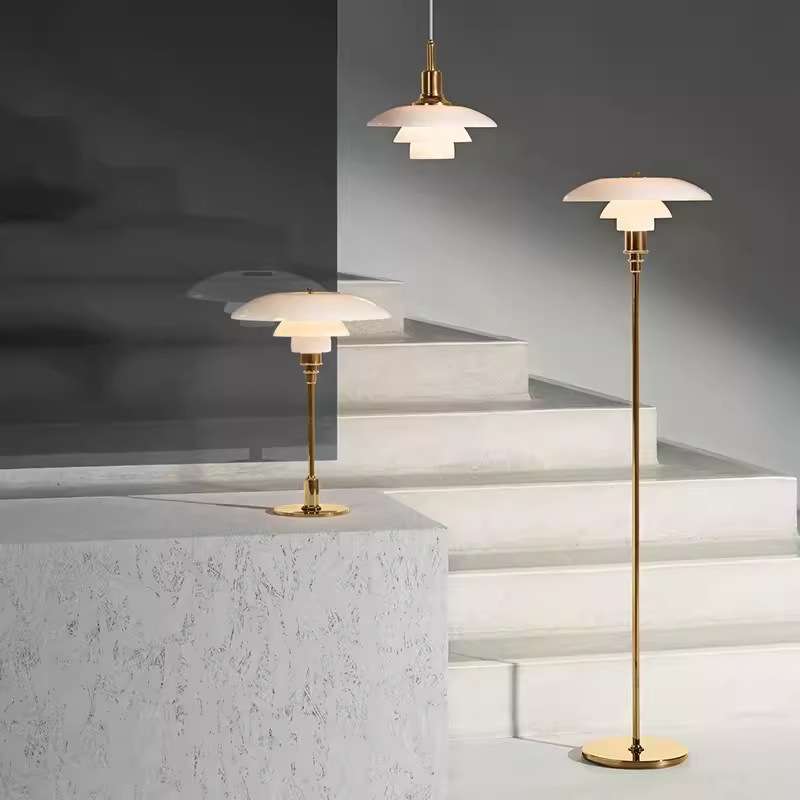 北欧简约客厅沙发旁PH3落地灯丹麦个性设计师卧室书房玻璃落地灯